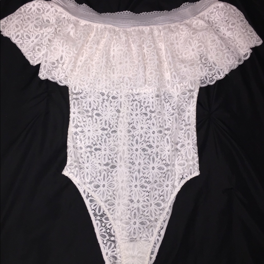 Victoria’s Secret Lace Off the Shoulder Bodysuit